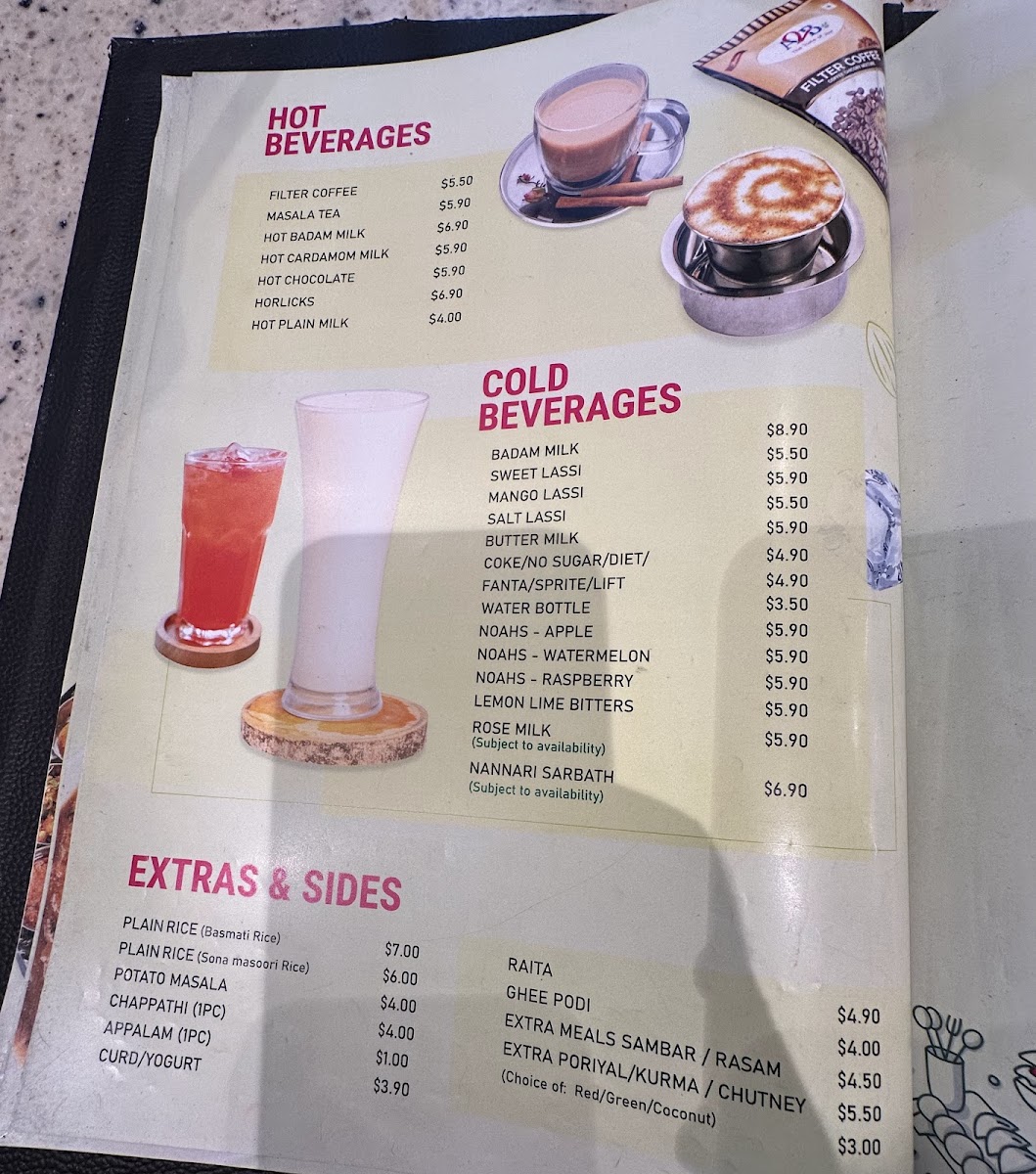 Menu Adyar Ananda Bhavan, Sydney (A2B Sydney)-2