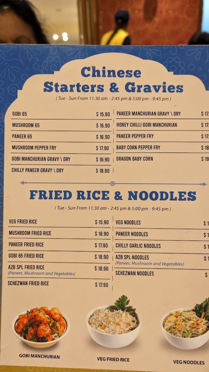 Menu Adyar Ananda Bhavan, Sydney (A2B Sydney)-9